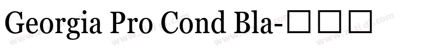 Georgia Pro Cond Bla字体转换